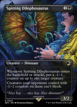 Spitting Dilophosaurus - Foil<br /><span class="collector-number">Collector No. 3</span>