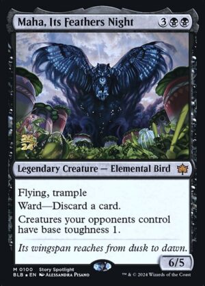 Maha, Its Feathers Night - Foil<br /><span class="collector-number">Collector No. 100s</span>