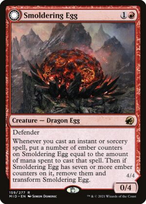 Smoldering Egg // Ashmouth Dragon<br /><span class="collector-number">Collector No. 159</span>