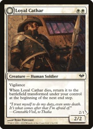 Loyal Cathar // Unhallowed Cathar<br /><span class="collector-number">Collector No. 13</span>