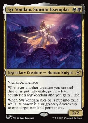 Syr Vondam, Sunstar Exemplar - Foil<br /><span class="collector-number">Collector No. 231</span>